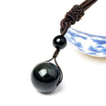 Natural Black Obsidian Amulet Necklace