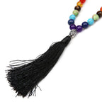 Energy Meditation Yoga Necklace with 7 Chakra Beads