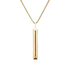 Stainless Steel Whistle Pendant Necklace for Meditation