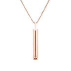 Stainless Steel Whistle Pendant Necklace for Meditation