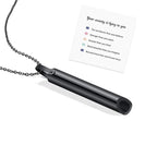 Stainless Steel Whistle Pendant Necklace for Meditation