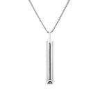 Stainless Steel Whistle Pendant Necklace for Meditation